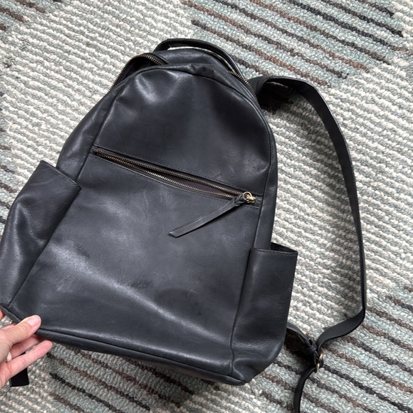 ABLE Alem Leather Backpack in BLACK - Picture 4 of 6